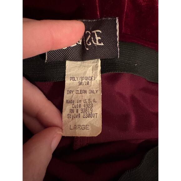 Y2K Burgundy Velvet Set – Notations Top S & Sense Pants Altered S (Let Out to L) - Picture 11 of 11